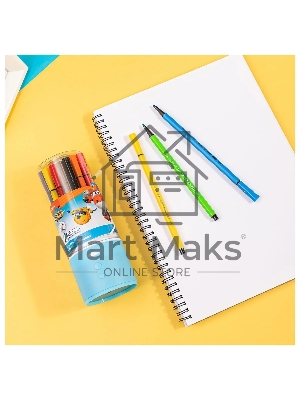 Фломастеры Deli EC150-24 Super Wings 24цв. пластиковая туба