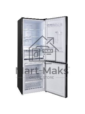 Холодильник Korting KNFC 61869 GN черный двухкамерный 223/94л морозилка снизу, No Frost