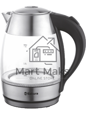 Чайник электрический Sakura SA-2727SBK (1.8) стекл подсв