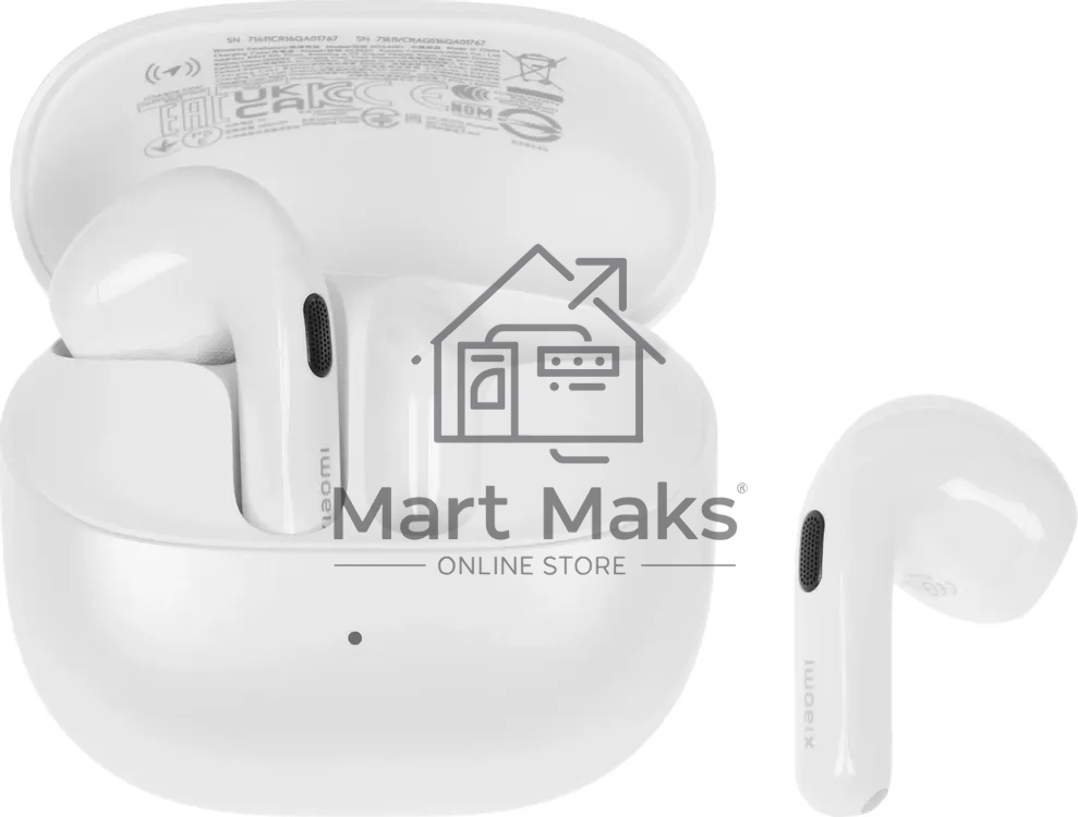 Гарнитура вкладыши Xiaomi Buds 6 белый беспроводные bluetooth в ушной раковине (BHR08OGGL)