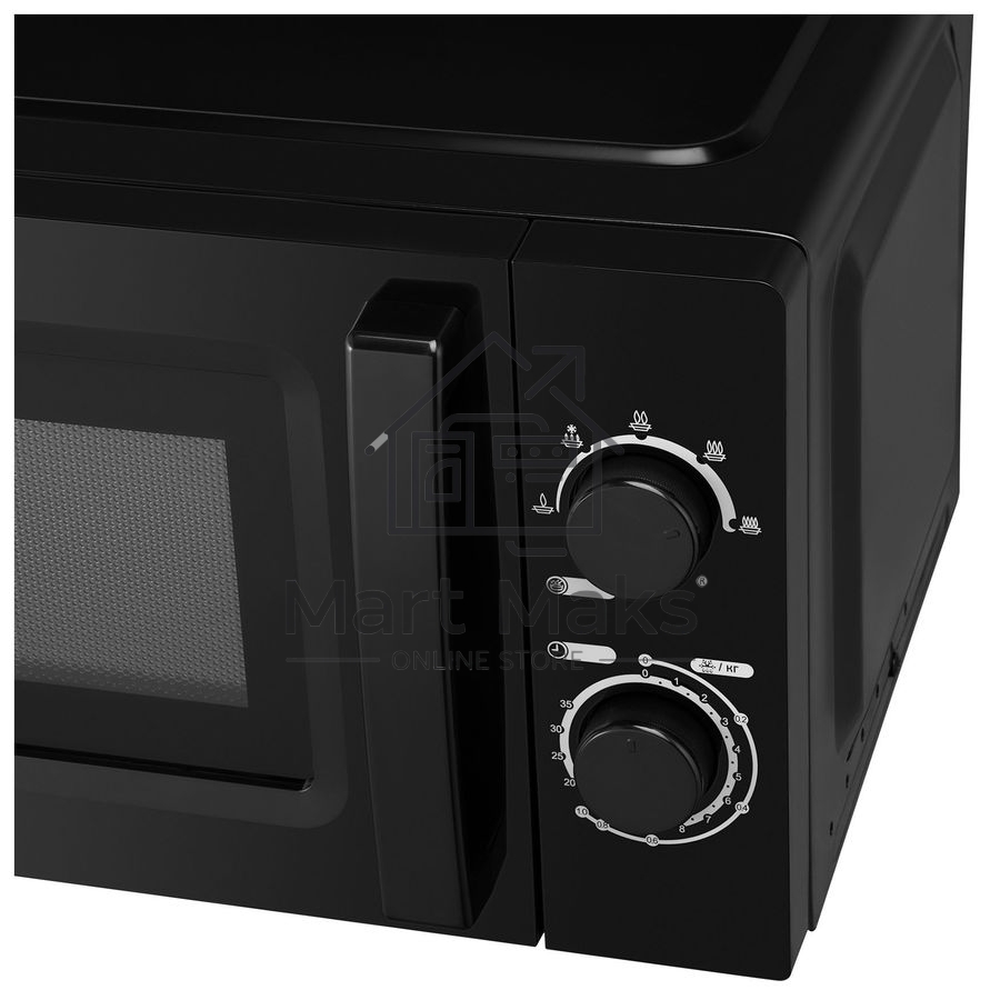 Микроволновая печь Hyundai HYM-M2008 черный, 20 л, 700 Вт, переключатели - поворотный механизм