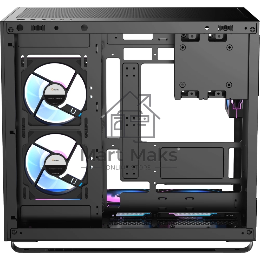 Компьютерный корпус Ocypus Iota C70 BK ARGB ATX/win/black/6 ARGB fans/no PSU/Tempered Glass