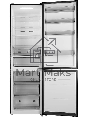 Холодильник Hyundai CC50073F черный, двухкамерный, 273/142л, морозилка снизу