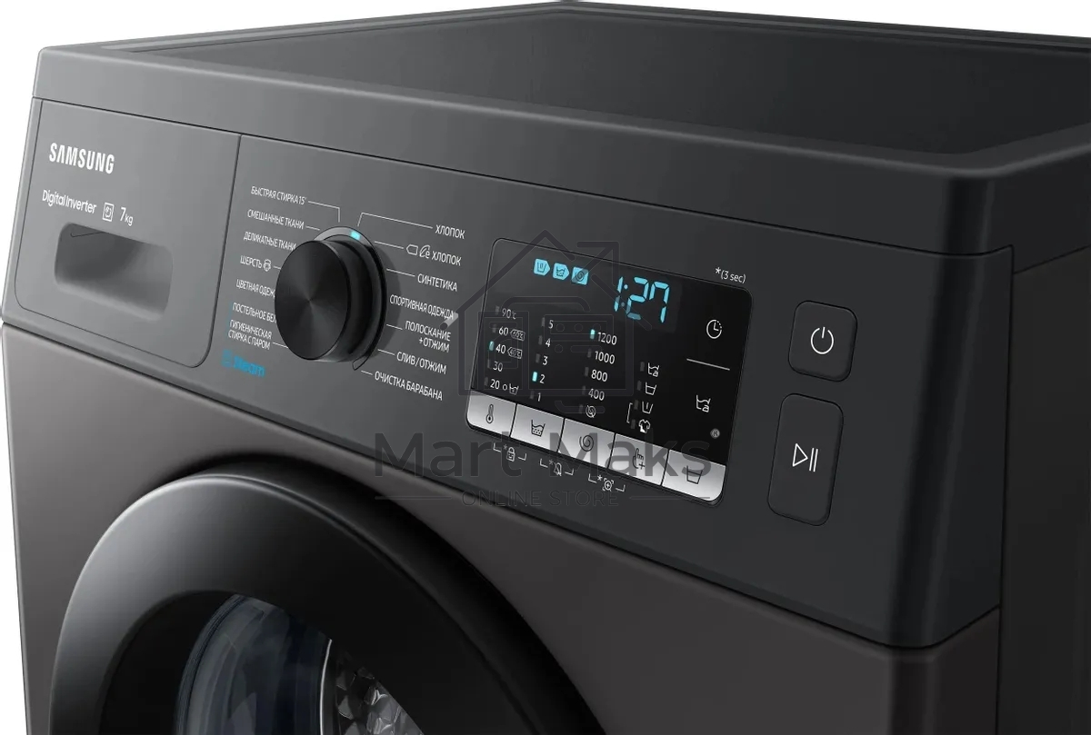 Стиральная машина Samsung WW70AG5S20CXLP нержавеющая сталь, загрузка фронтальная 7 кг, 1200 об/мин, класс: A