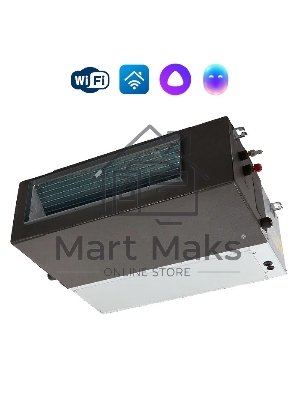 Блок внутренний сплит-системы канального типа Ballu BLC_D/in-48HN1_21Y 48000 BTU, 140 м², 44 дБ, охлаждение, обогрев, осушение, серый