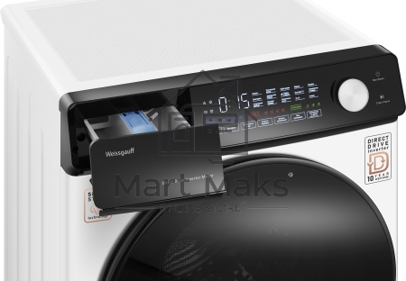 Стиральная машина Weissgauff WM 45126 Steam Direct Drive белая, загрузка фронтальная 6кг, 1200 об/мин., класс: A+++