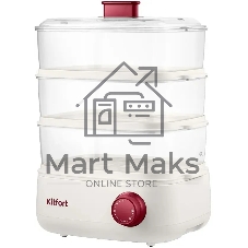 Пароварка Kitfort КТ-6830 3ярус. 800Вт белый/красный