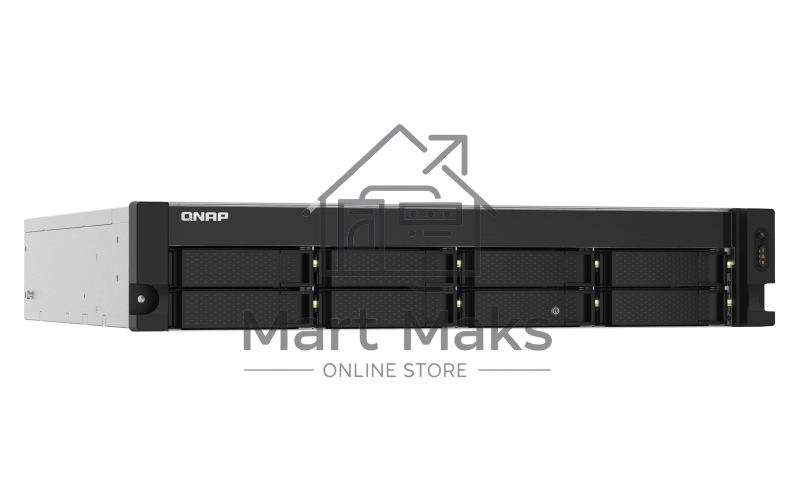 Сетевое хранилище без дисков SMB QNAP TS-832PXU-4G 8-Bay AL324 quad-core 1.7 GHz 2U rackmount NAS, 4GB DDR4 UDIMM RAM (max 1x16GB), SATA 6Gb/s, 2x 10GbE SFP+ LAN, 2x2.5 GbE LAN, 1x PCIe Gen2 x2 slot. W/o RAIL-B02