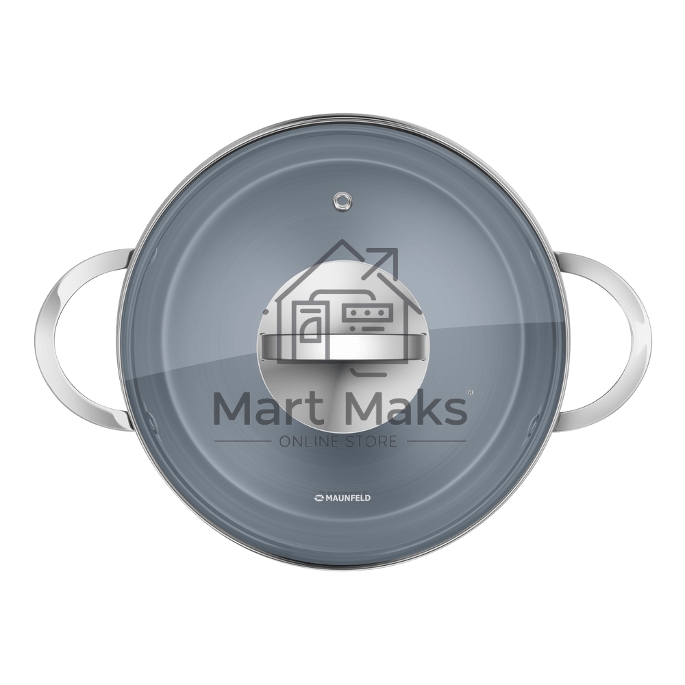 Кастрюля Maunfeld GERDA MCS44S07 из нержавеющей стали со стеклянной крышкой, 22 см, 4,4 л.