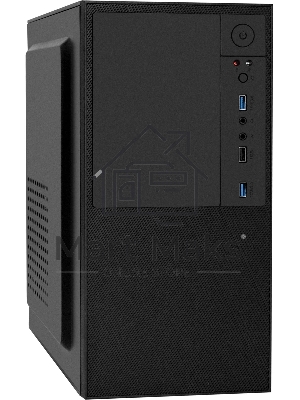 Компьютерный корпус Minitower ExeGate BAA-308U2-UNS350 (mATX, БП UNS350 с вент. 12см, 1*USB/2*USB 3.0, HD Audio, черный)