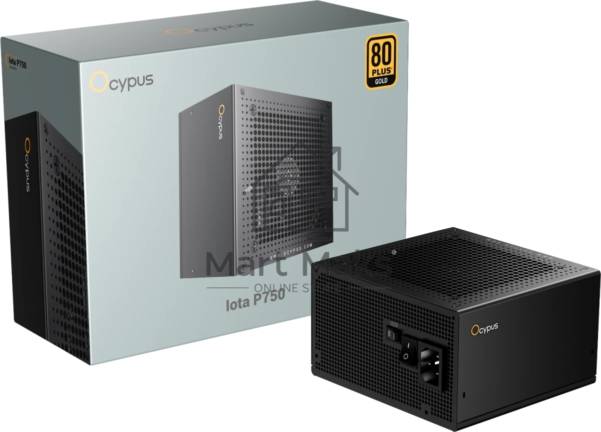 Блок питания 750W Ocypus Iota P750 (ATX, 80+ Gold, APFC, 20+4 pin, 120mm fan, PCI-E 6+2Px3, 8xSATA) (Iota-P750-G1FFBK024X-EU)