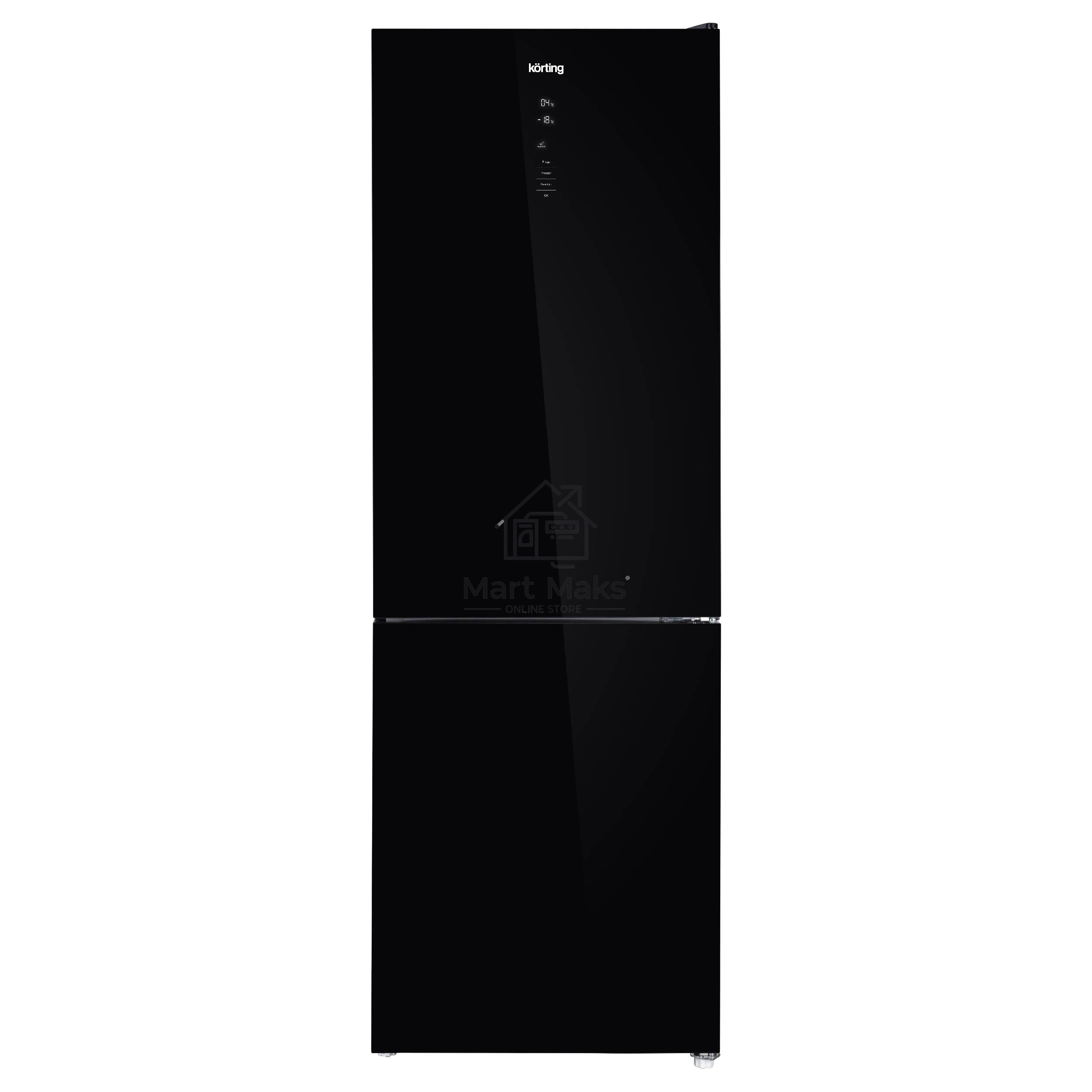 Холодильник Korting KNFC 61869 GN черный двухкамерный 223/94л морозилка снизу, No Frost