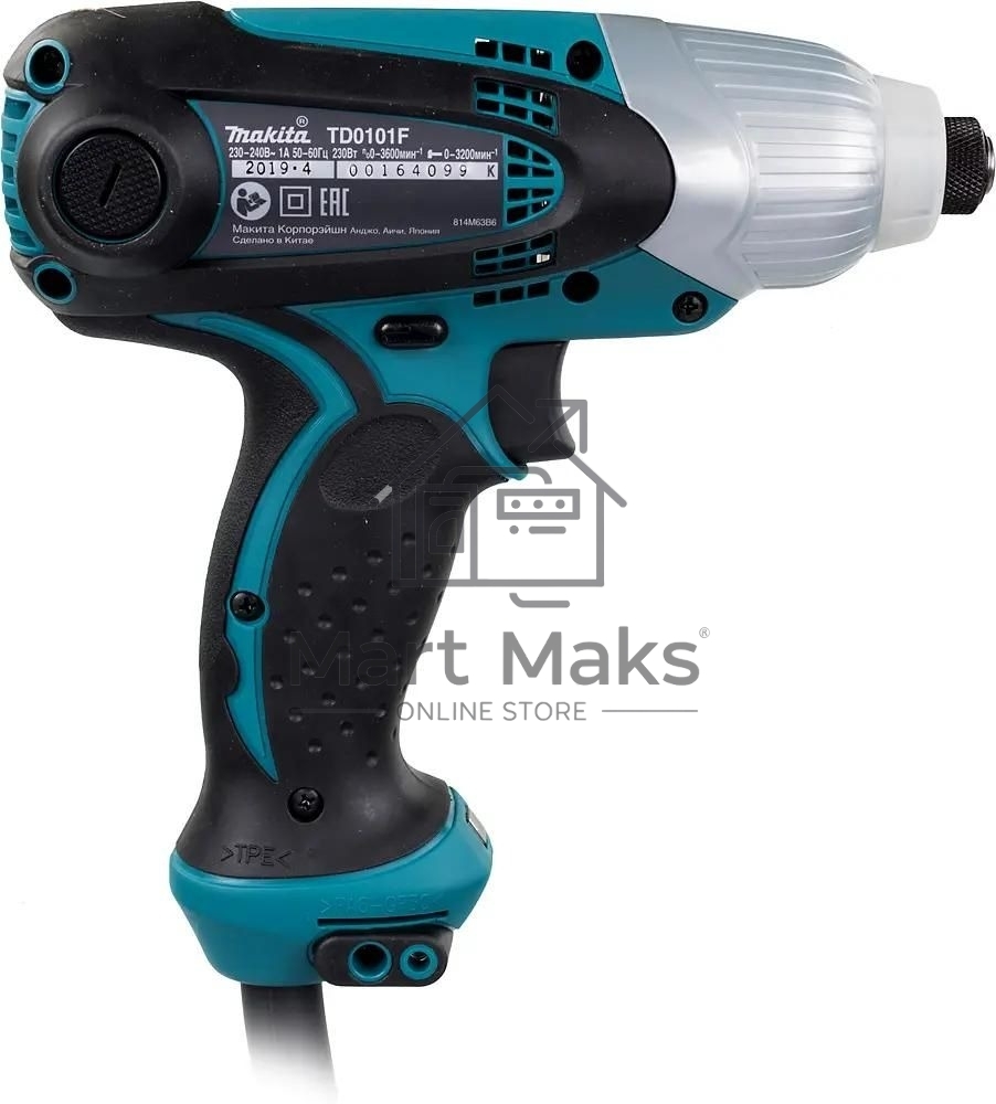 Дрель-шуруповерт сетевой Makita TD0101F, Сетевой, 230Вт, Ударный