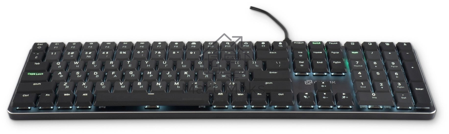Клавиатура Oklick K953X (1901086) проводная, USB, черный/серый
