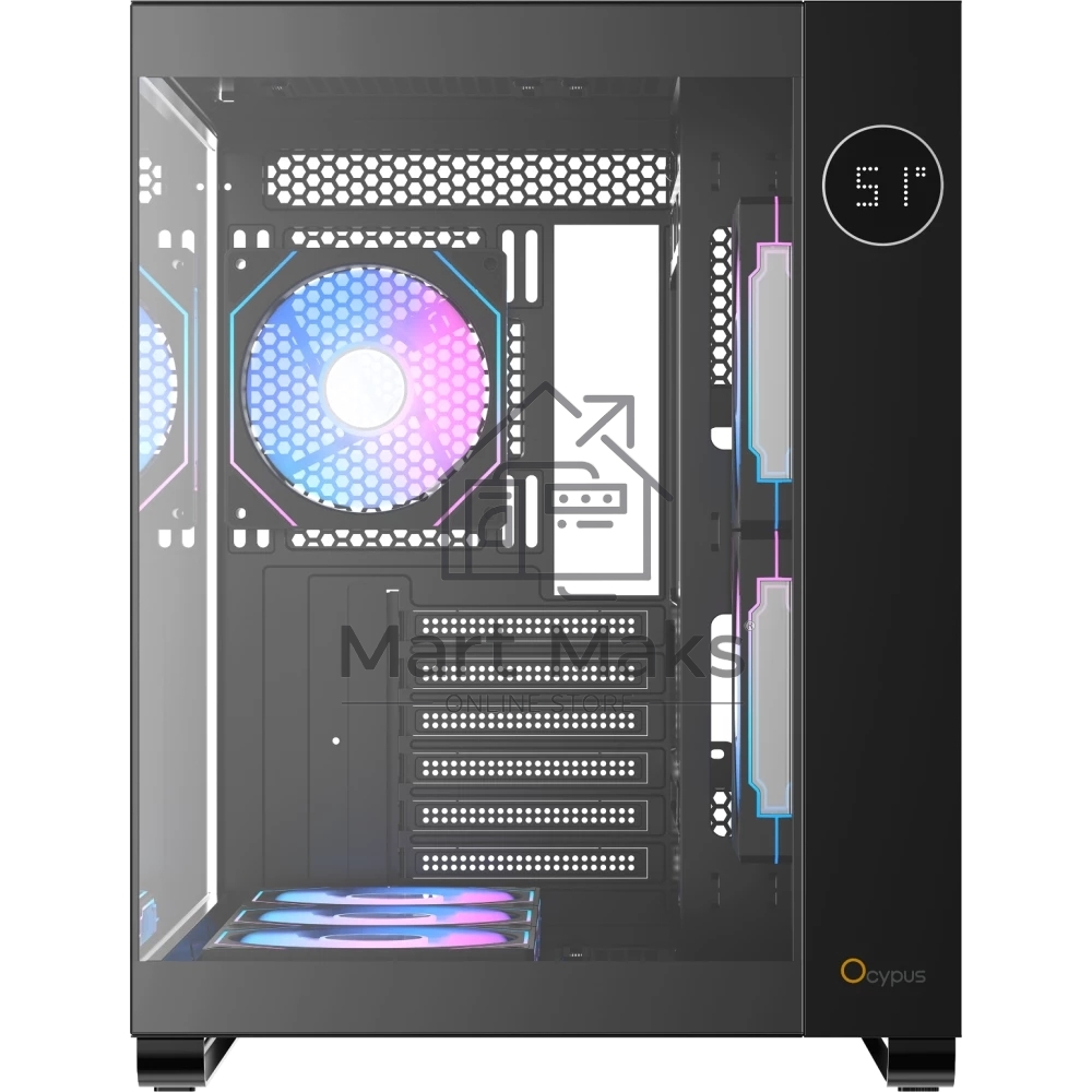 Компьютерный корпус Ocypus Iota C70 BK ARGB ATX/win/black/6 ARGB fans/no PSU/Tempered Glass