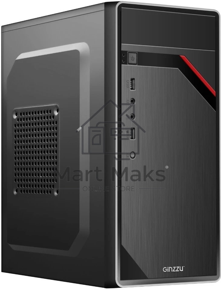 Компьютерный корпус GINZZU D180 2*USB 2.0,AU (17223)