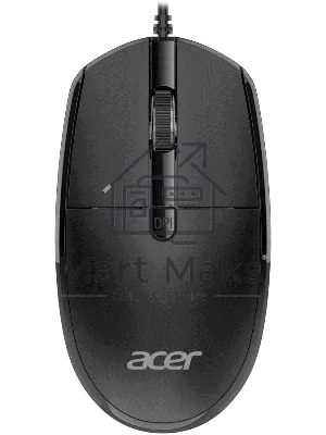 Мышь проводная Acer OMW401 черный, 2000 dpi, USB, кнопки - 4