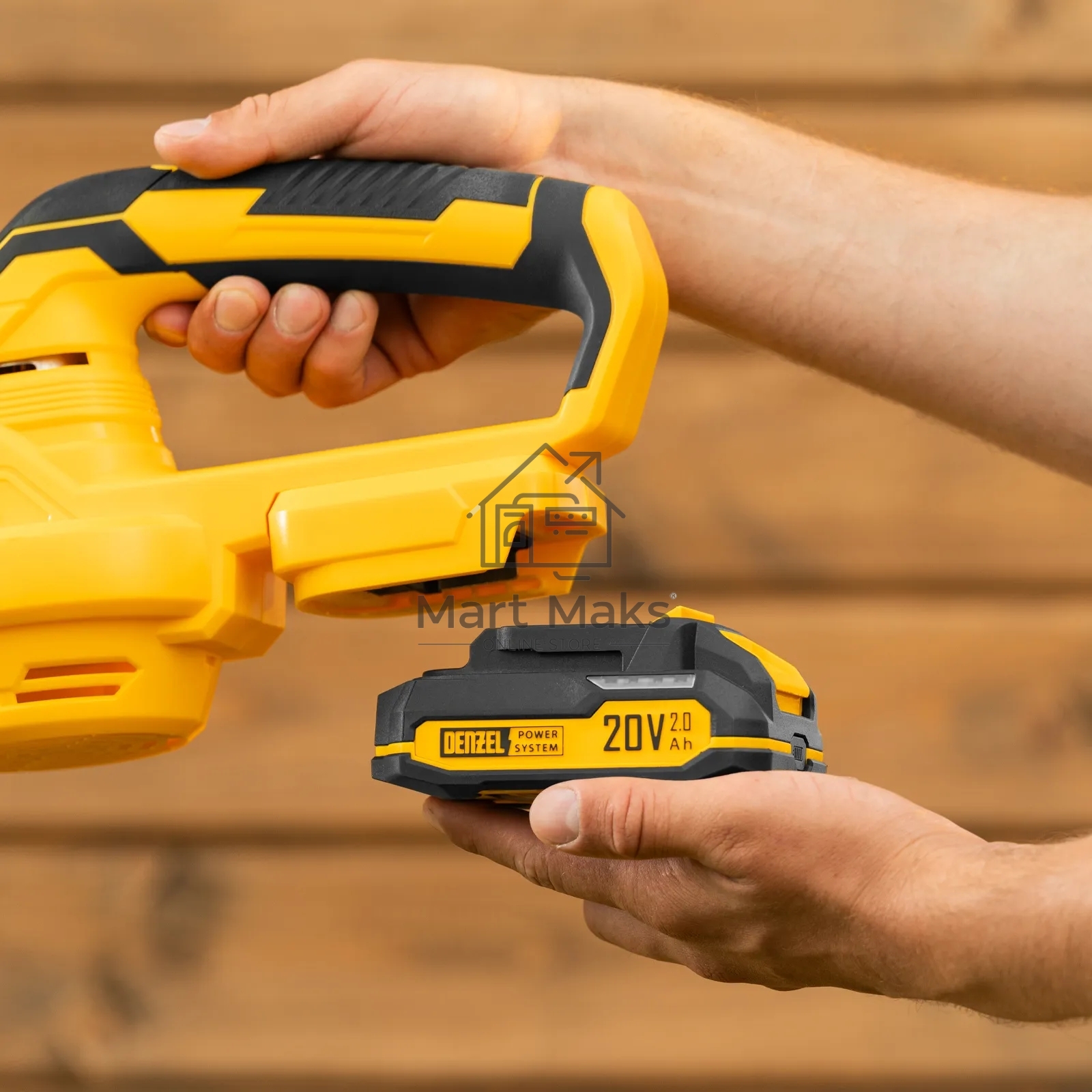 Воздуходувка аккумуляторная Denzel AB-500, 60 м/с, 500 м3/ч, Li-Ion, 20 В