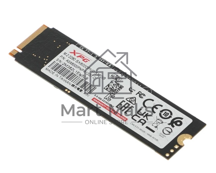 Накопитель SSD ADATA XPG GAMMIX S70 BLADE, 512Gb, PCIe 4.0 x4, M.2 2280, NVMe, R/W 7200/2600, с радиатором