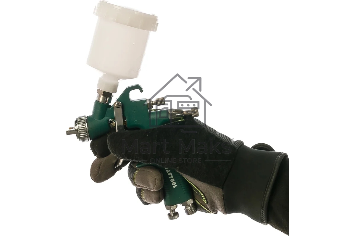 Краскопульт пневматический KRAFTOOL AirKraft Mini 06565-1.0 HVLP, сопло: 1 мм, макс. 130 л/мин