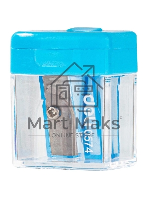 Точилка для карандашей ручная Deli E0574 Cubic, 1 отверстие, пластик, ассорти, дисплей