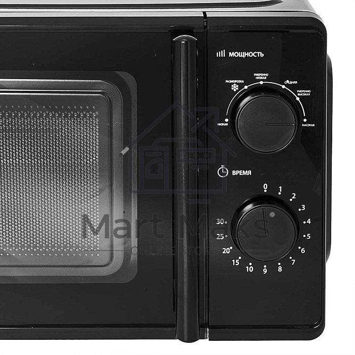 Микроволновая печь DELTA DL-85L20 черный, 20 л, 700 Вт, переключатели - поворотный механизм