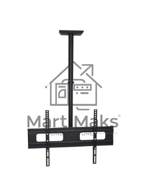 Потолочное крепление Wize Pro CU6560A для дисплеев 37 75, Max VESA 600x400, наклон -3°/+10°, поворот 360°, длина штанги 91-150 см, до 50 кг, черный