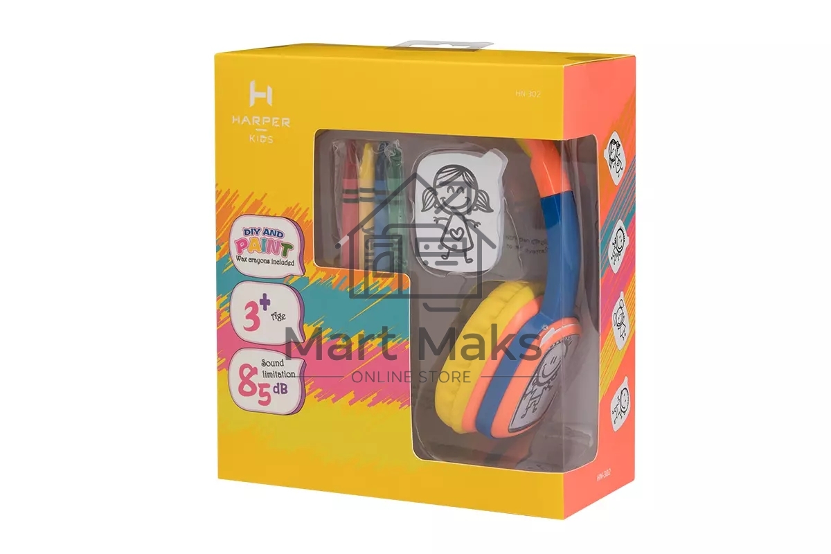 Наушники Harper KIDS HN-302 Orange-Blue