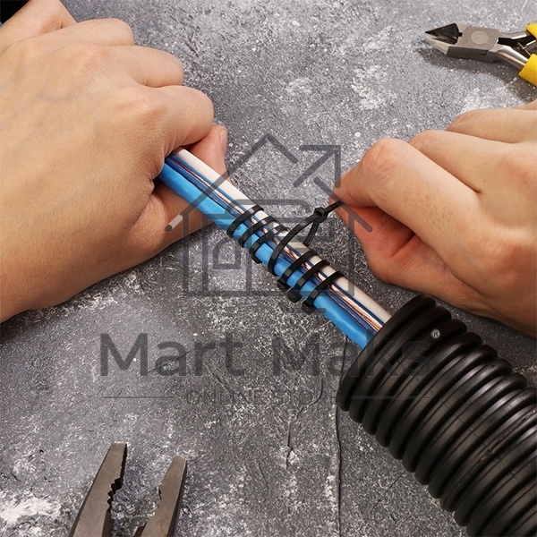 Хомут-стяжка кабельная нейлоновая Rexant 100 x2,5 мм, черная, упаковка 100 шт.