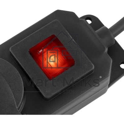 Сетевой фильтр Buro 300MDP-3-B 3 м, 3 розетки, черный, коробка