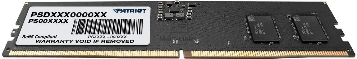 Оперативная память Patriot Signature, DDR5, 32GB (1x32 GB), 5600 MHz, CL46, DIMM