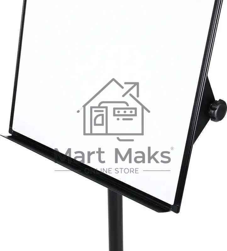 Флипчарт Deli EV130, лак, 75x106.7см на роликах белый/черный