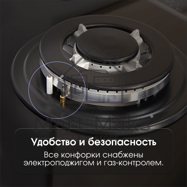 Газовая варочная панель Zigmund & Shtain M 28.6 B черный