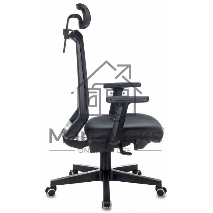 Кресло руководителя Бюрократ EXPERT TW-01 черный 38-418, сетка/ткань, с подголов. крестовина пластик