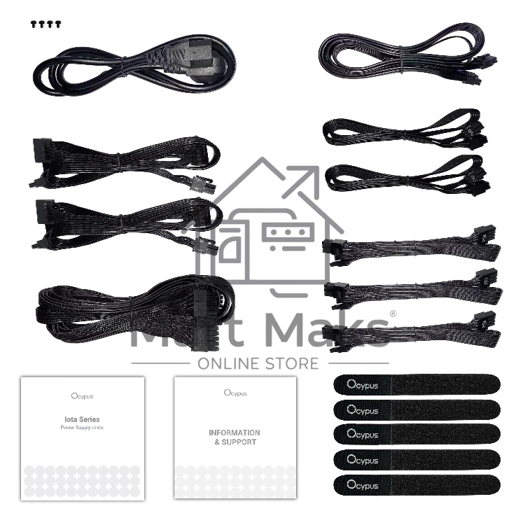 Блок питания 750W Ocypus Iota P750 (ATX, 80+ Gold, APFC, 20+4 pin, 120mm fan, PCI-E 6+2Px3, 8xSATA) (Iota-P750-G1FFBK024X-EU)