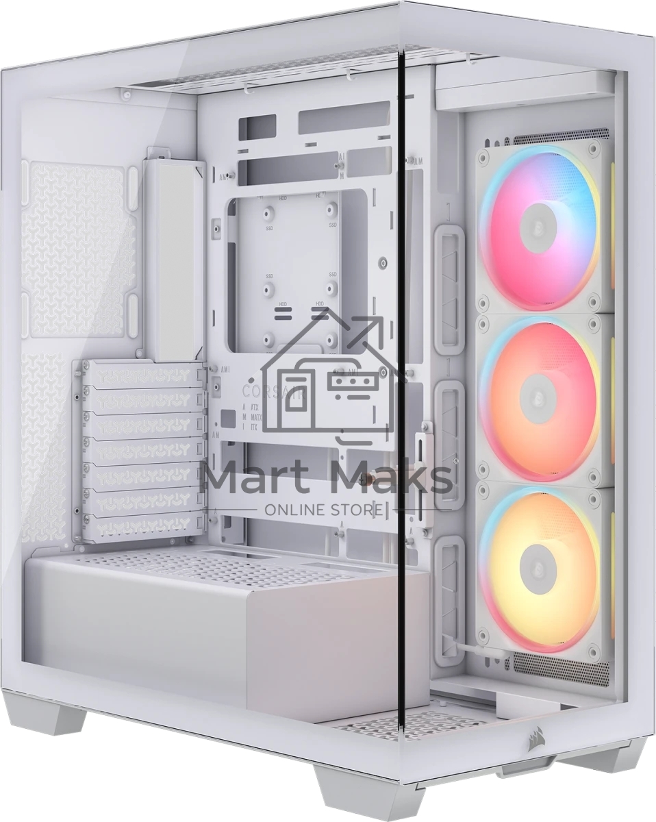 Корпус Corsair iCUE Link 3500X LX-R RGB White, Midi-Tower, белый, 3 x 120 мм