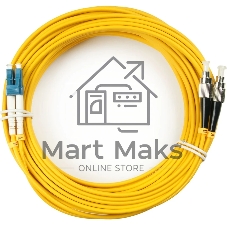 Патч-корд оптический Cabeus Tight Buffer, Duplex LC/FC, OS2 9/125, LSZH, 20м, Ø 3мм, синий хвостовик, жёлтый