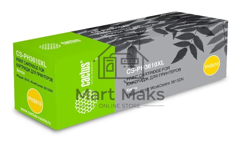 Картридж лазерный Cactus CS-PH3610XL (106R02732) черный (25300 стр.) для Xerox Ph 3610/WC 3615DN