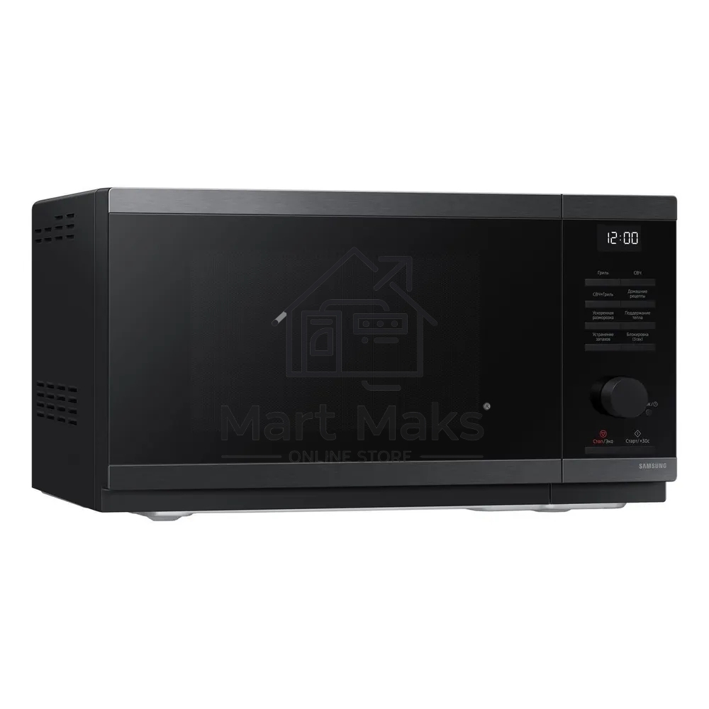 Микроволновая печь Samsung с грилем, MW4000D, 23 л, черная нержавеющая сталь