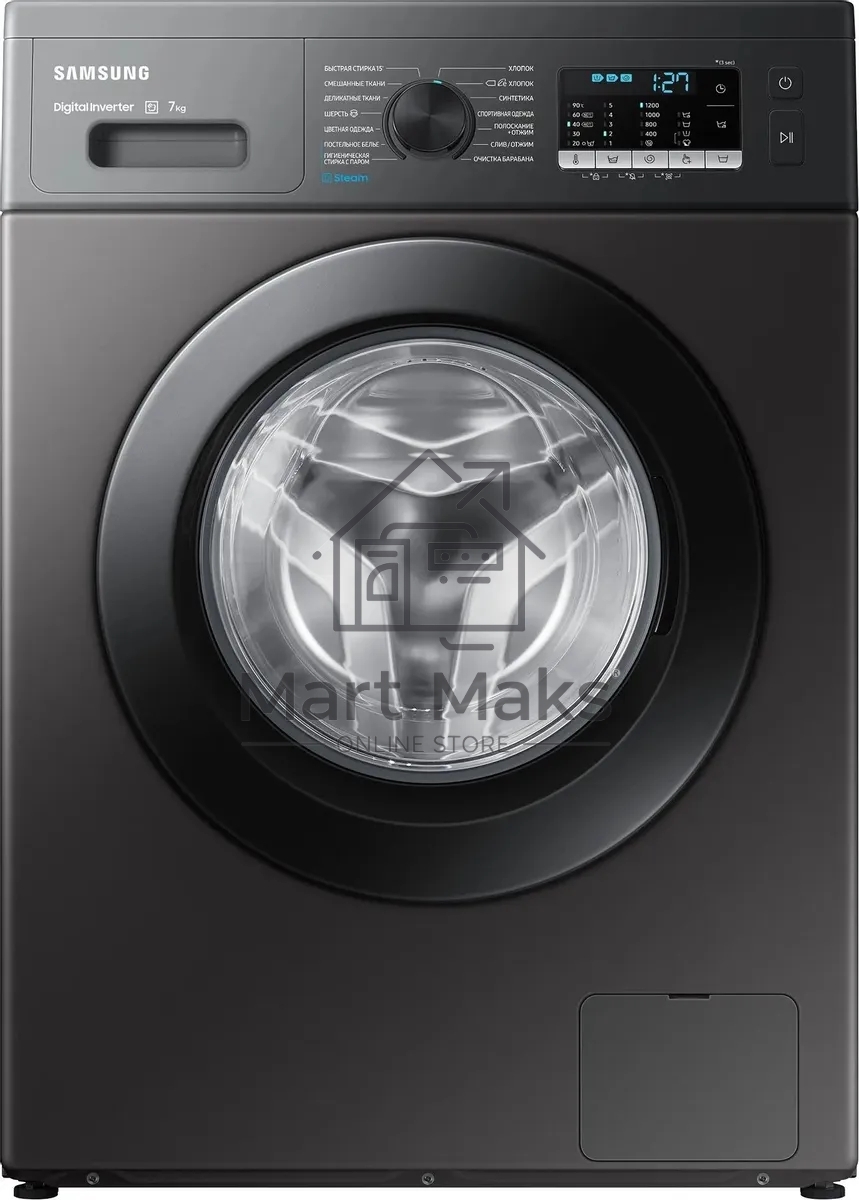 Стиральная машина Samsung WW70AG5S20CXLP нержавеющая сталь, загрузка фронтальная 7 кг, 1200 об/мин, класс: A