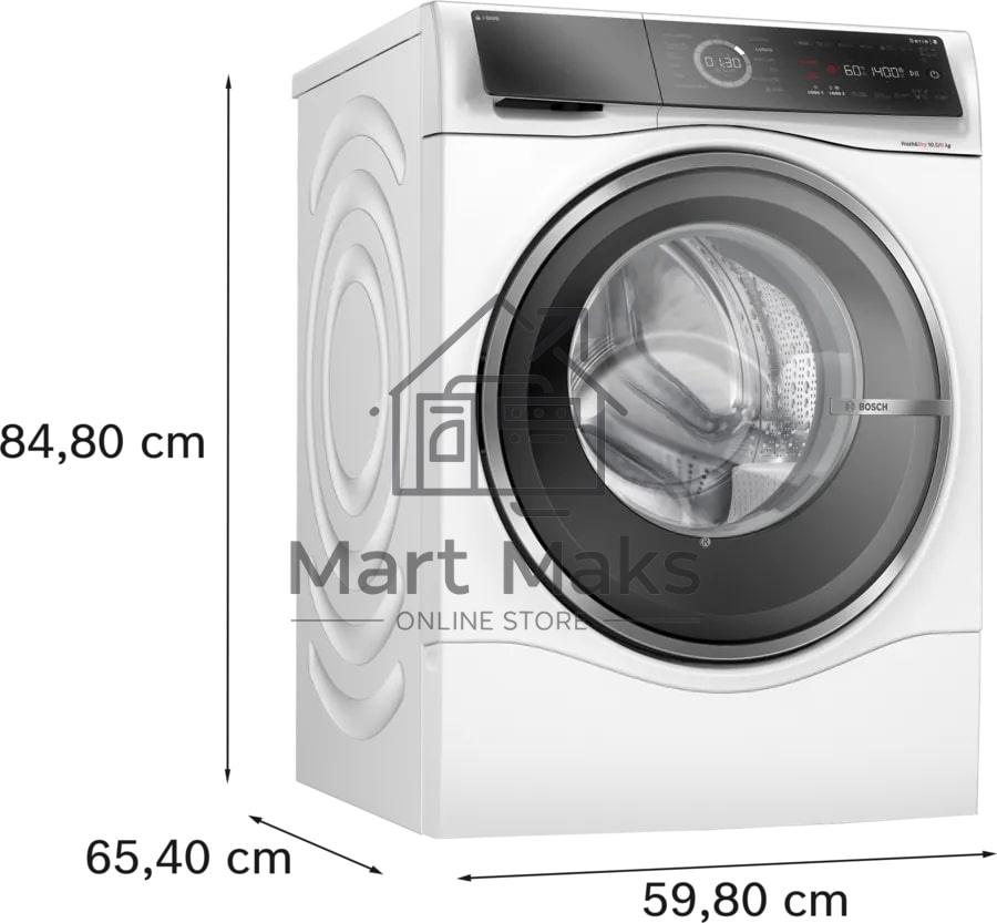 Стирально-сушильная машина Bosch WNC254A0ME белый, загр.фронтальная, макс.: 10,5 кг, 1400 об/мин, класс: D