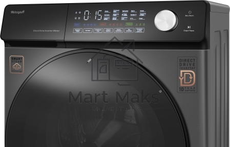 Стиральная машина Weissgauff WM 45126 Steam Direct Drive Deep Grey серая, загрузка фронтальная 6кг, 1200 об/мин., класс: A+++