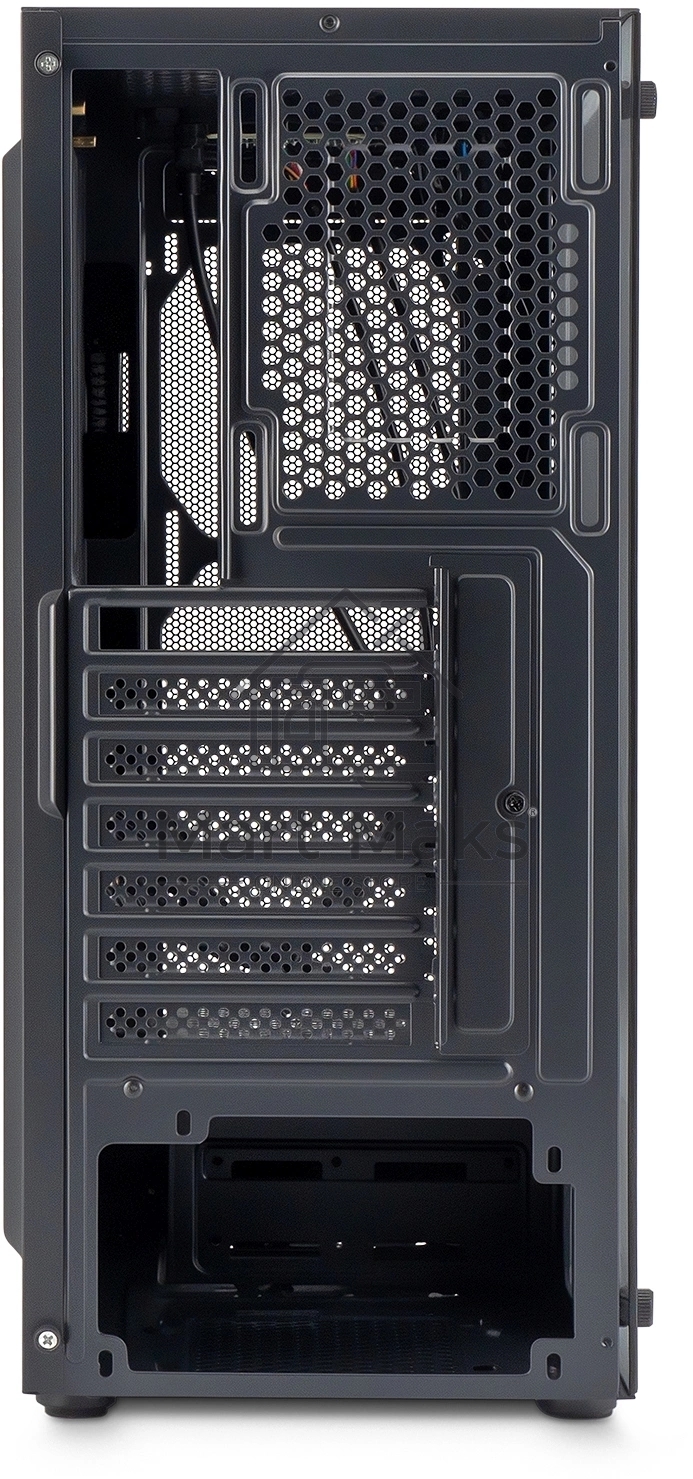 Компьютерный корпус Оклик OCC-MD301 черный без БП ATX 6x120mm 2xUSB2.0 1xUSB3.0 audio bott PSU
