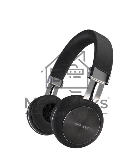Беспроводные полноразмерные наушники Maxvi MHF-201BT черные, Bluetooth 5.3\FM\MP3\300 мАч\микрофон