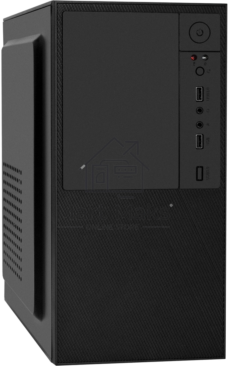 Компьютерный корпус Minitower ExeGate BAA-308-UNS400 (mATX, БП UNS400 с вент. 12см, 2*USB, HD Audio, черный)