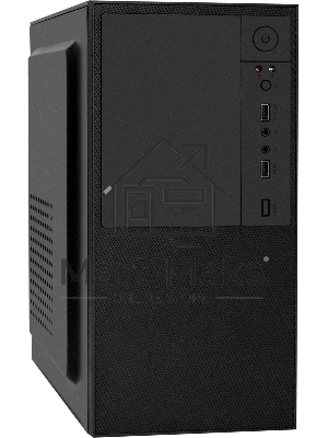 Компьютерный корпус Minitower ExeGate BAA-308-UNS400 (mATX, БП UNS400 с вент. 12см, 2*USB, HD Audio, черный)