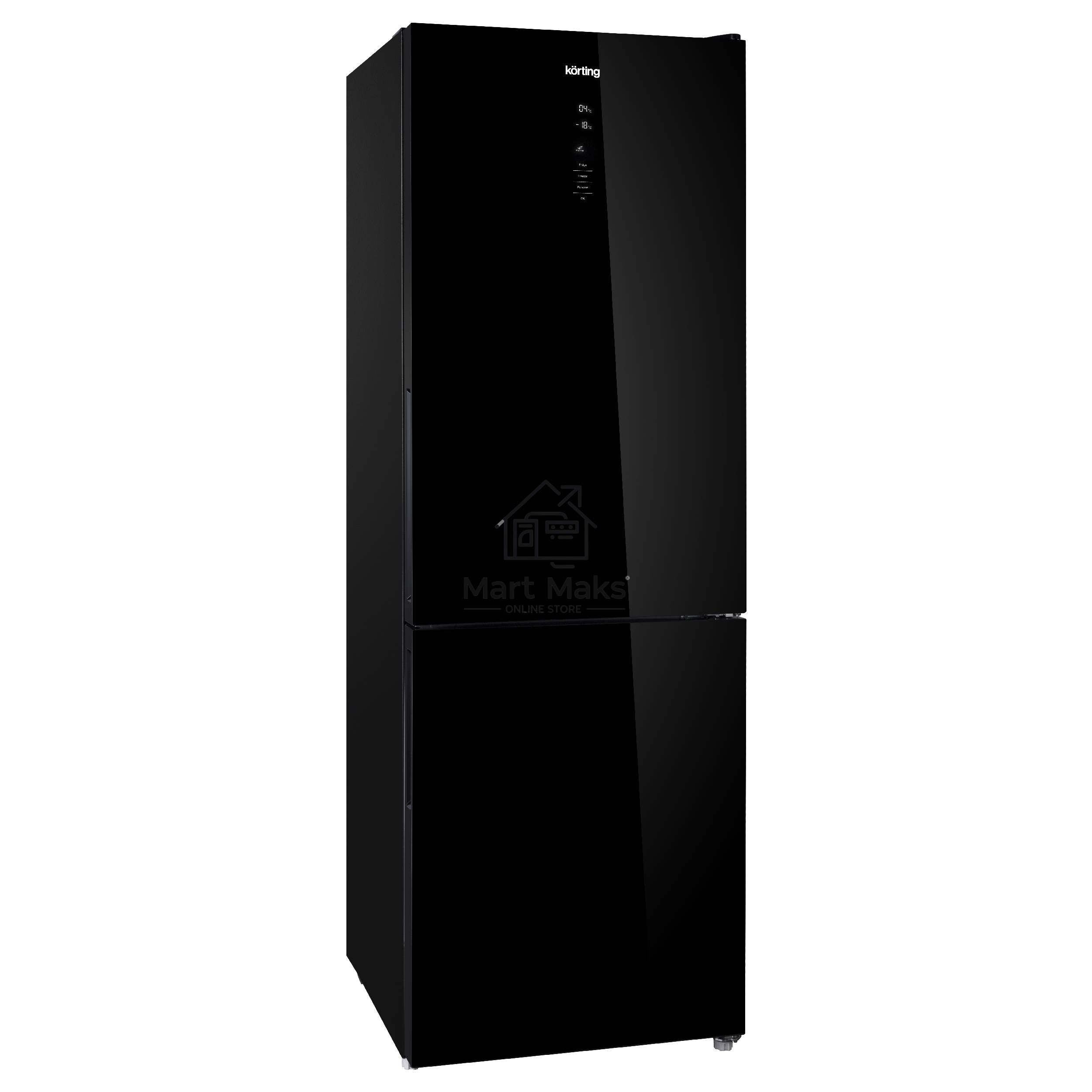 Холодильник Korting KNFC 61869 GN черный двухкамерный 223/94л морозилка снизу, No Frost
