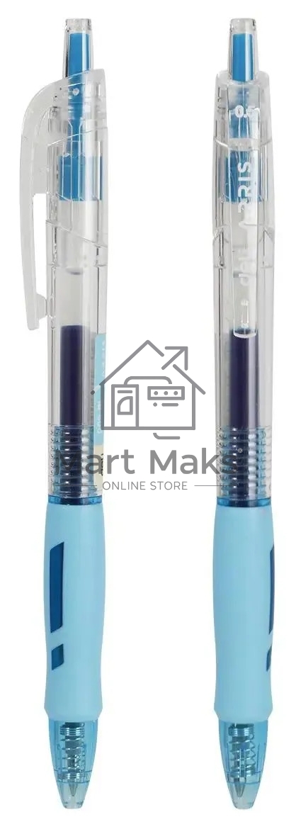 Ручка гелевая автоматическая Deli Arris EG09-BL, синие чернила, линия 0.7мм