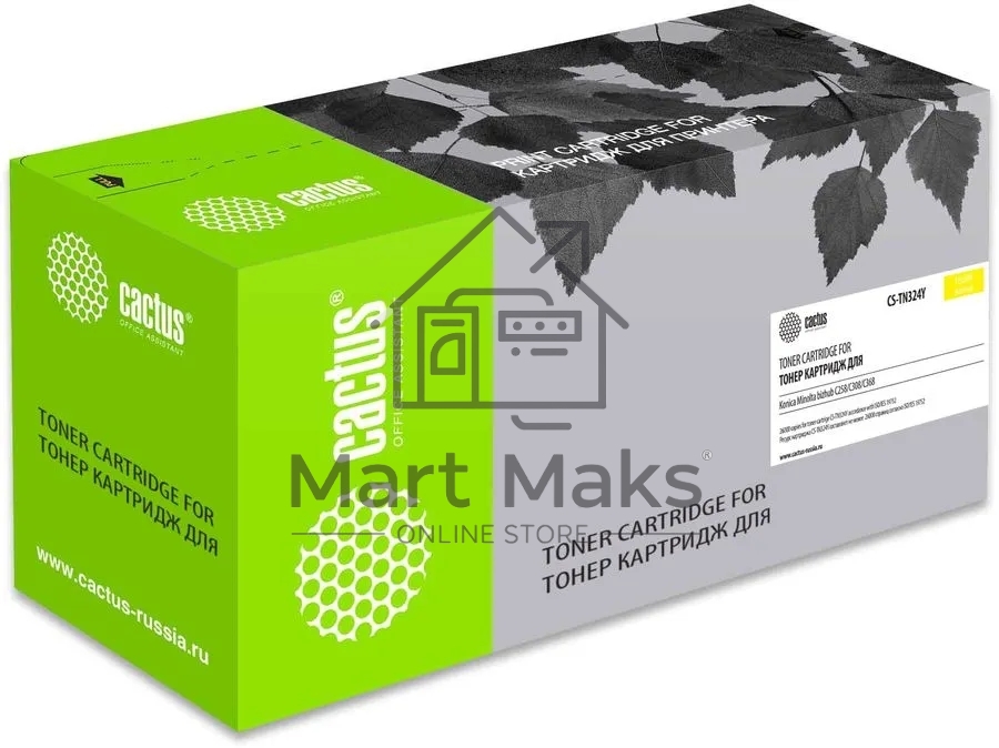 Картридж лазерный Cactus CS-TN324Y желтый (26000стр.) для Konica Minolta bizhub C258/C308/C368