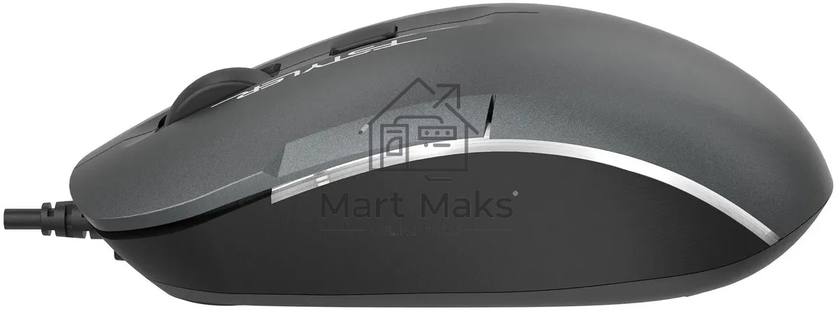 Мышь проводная A4Tech Fstyler FM26 серый/черный, 1600 dpi, USB, кнопки - 4